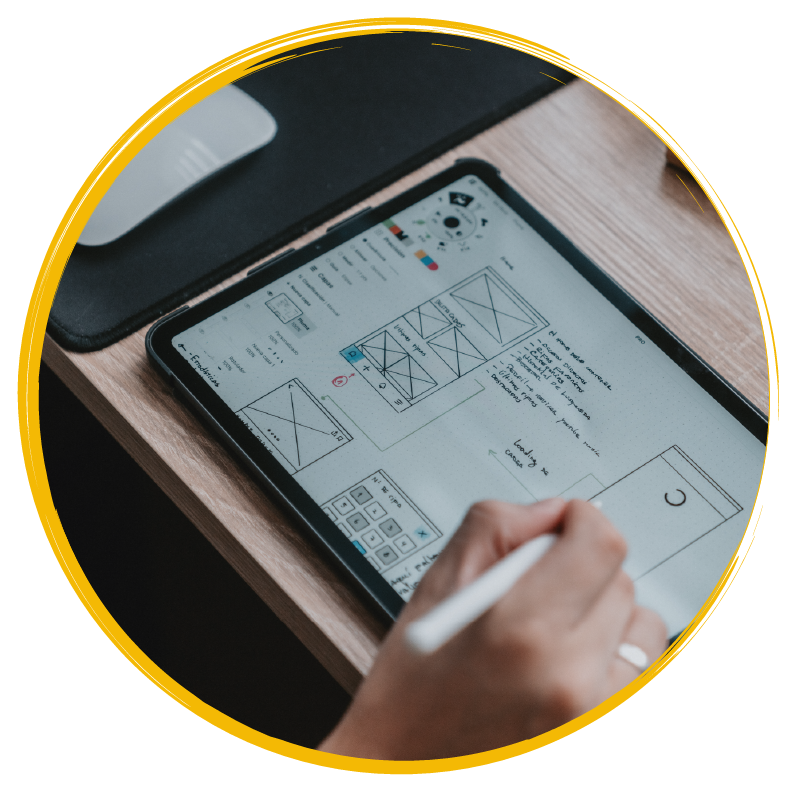 Criação de sites em uma tablet através de wireframes